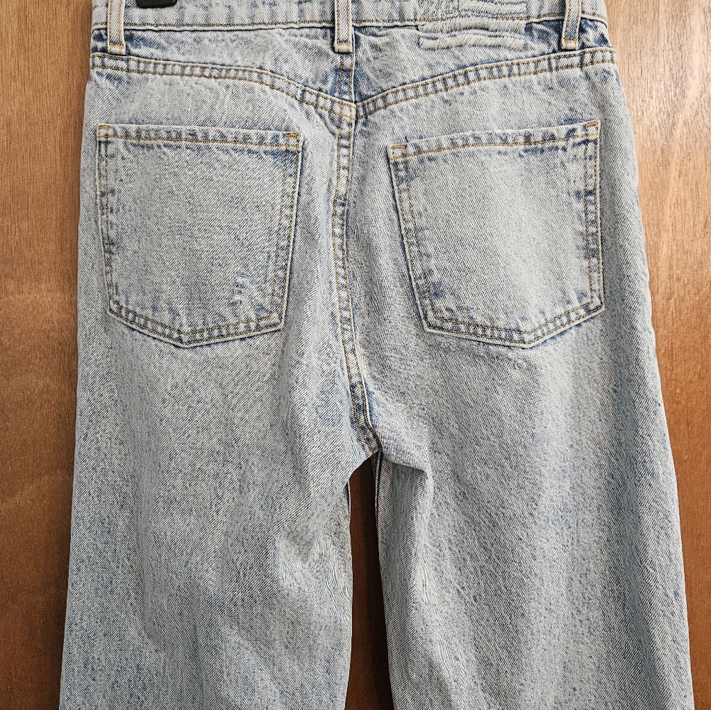 Revice Denim Jeans Sz 25 Distressed Graphics Hollywood Snake Rose Los Angeles - Picture 6 of 10